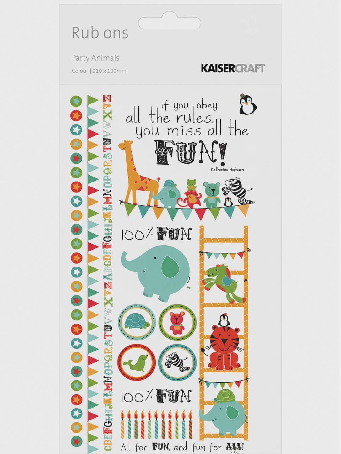 KAISERCRAFT | Party Animal | Rub ons