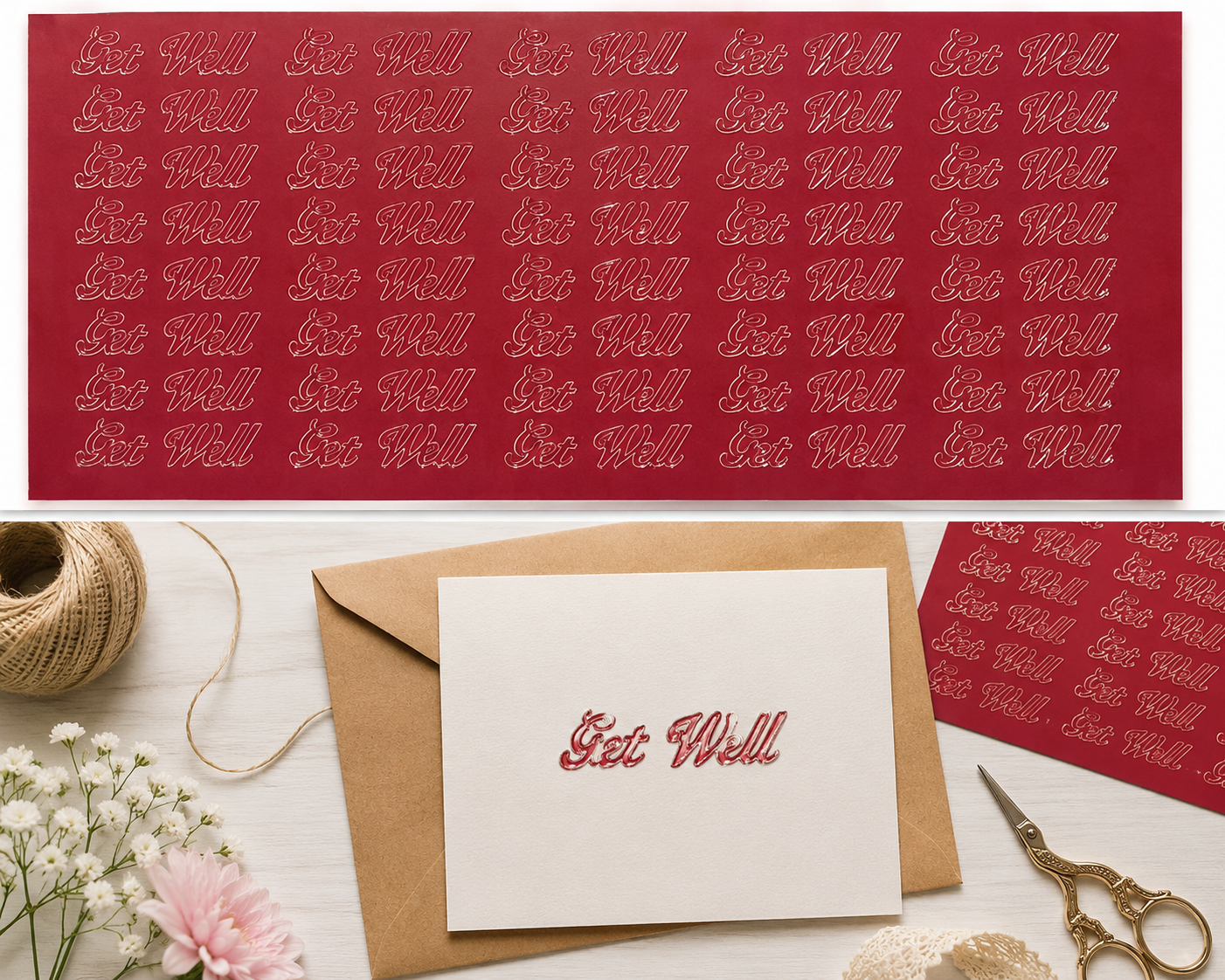 Crafty Stickers - Get Well
