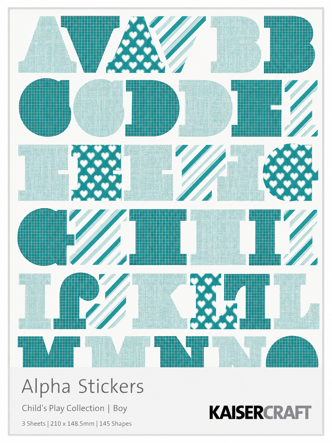KAISERCRAFT | Child's Play | Alpha Stickers | Boy