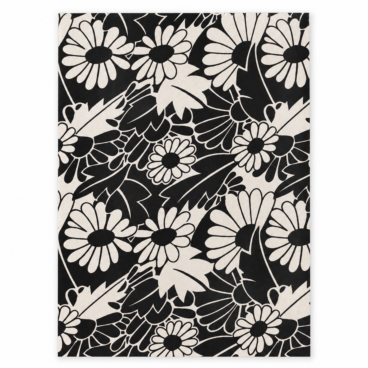 Black Daisy Velvet | A4 Craft Sheets | 2 PK