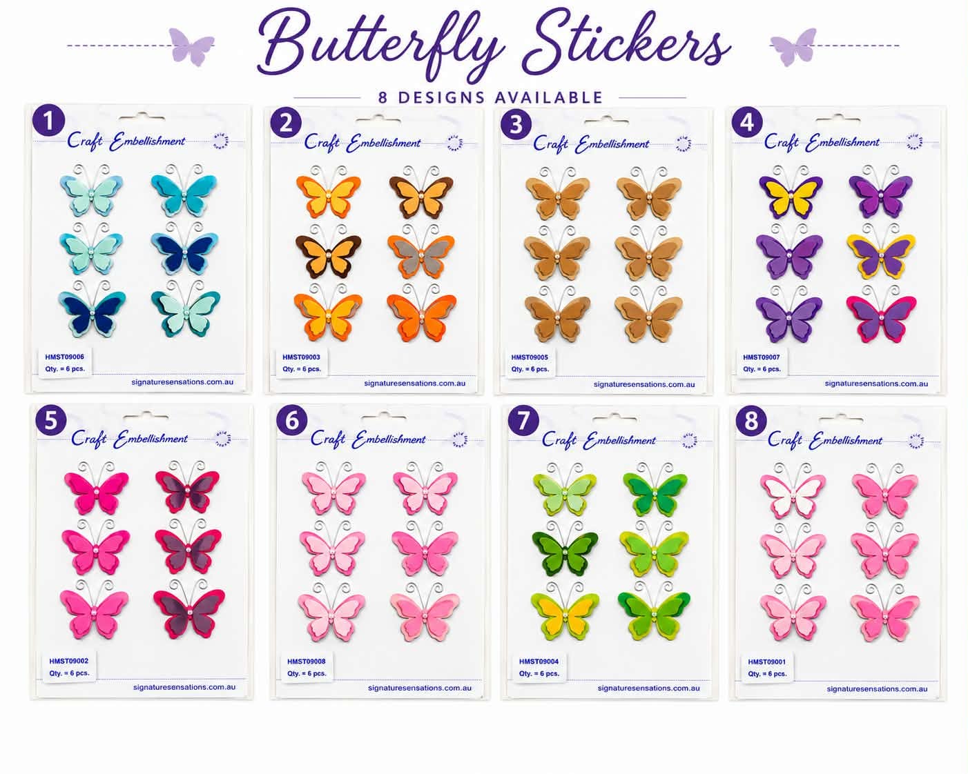Craft Embellishments | Butterflies
