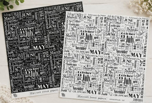 Calendar Black/White