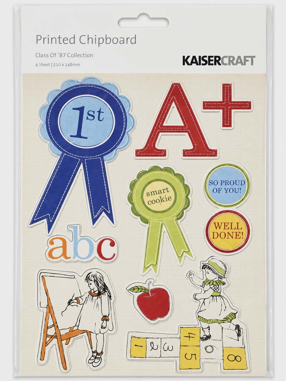 KAISERCRAFT | Class of 87 | Printed Chipboard