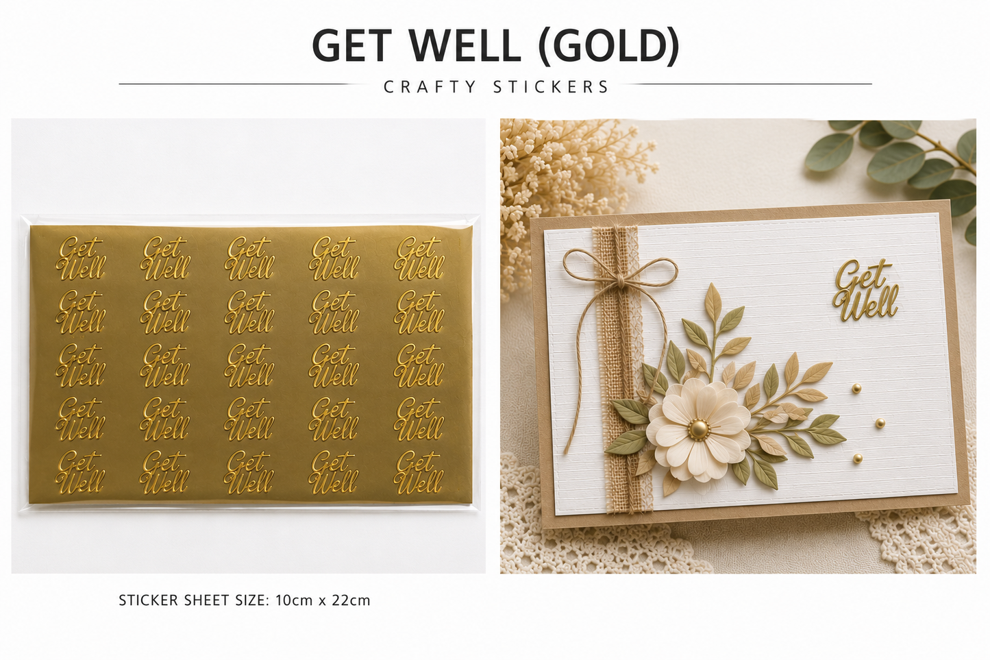Crafty Stickers - Get Well