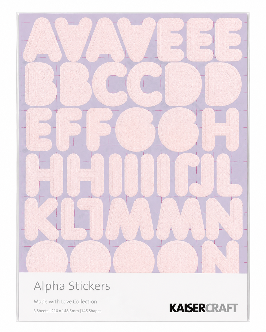 KAISERCRAFT | Made With Love | Alpha Stickers
