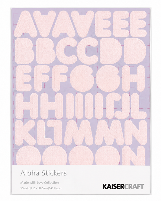 KAISERCRAFT | Made With Love | Alpha Stickers