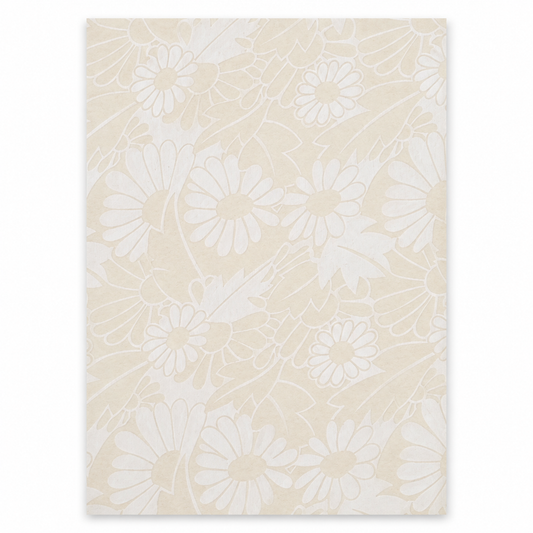 Cream Floral Craft Paper