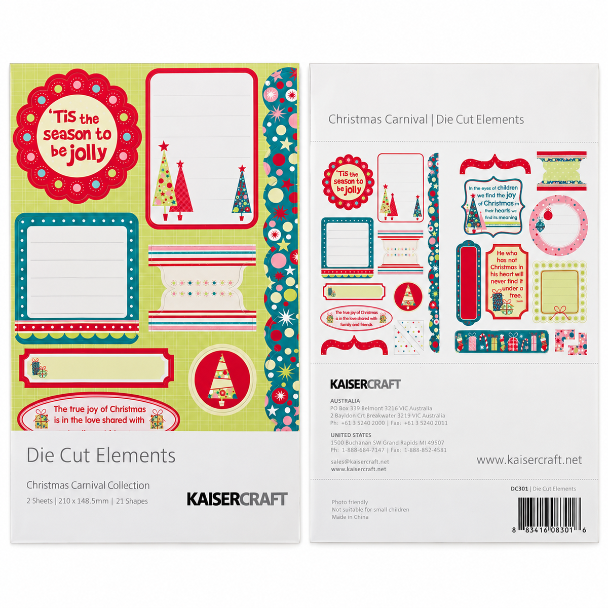 KAISERCRAFT | Christmas Carnival | Die Cut Elements