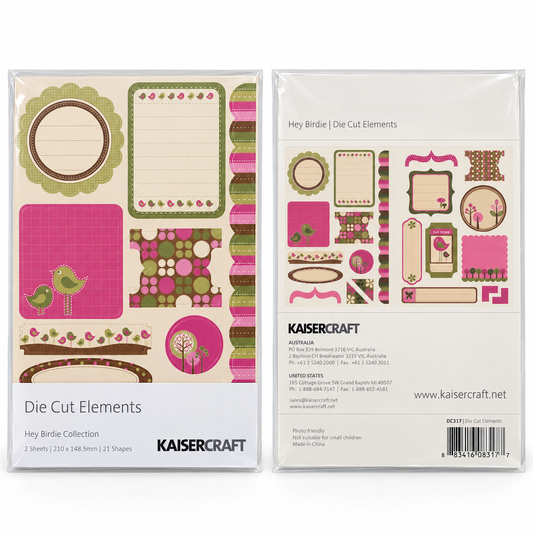 KAISERCRAFT | Hey Birdie | Die Cut Elements