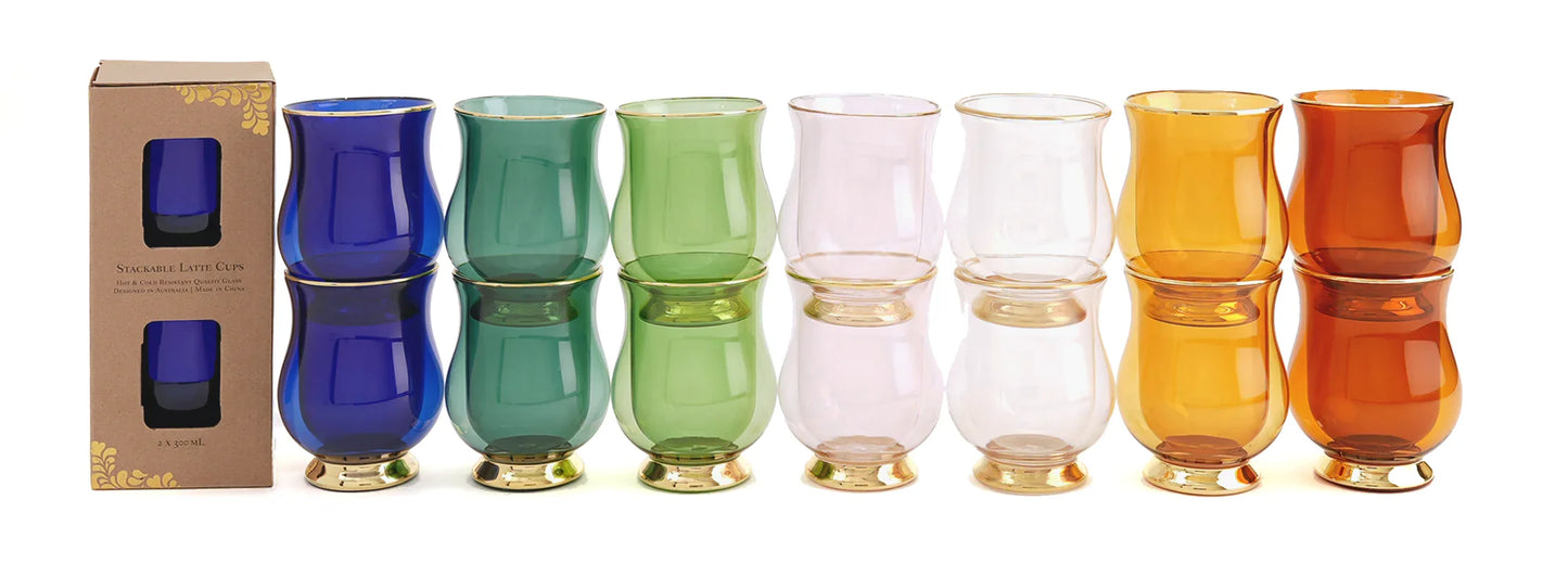 Double Wall Latte Glasses - Set of 2