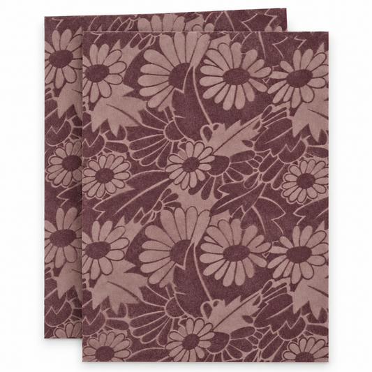 Plum Velvet Floral Craft Paper