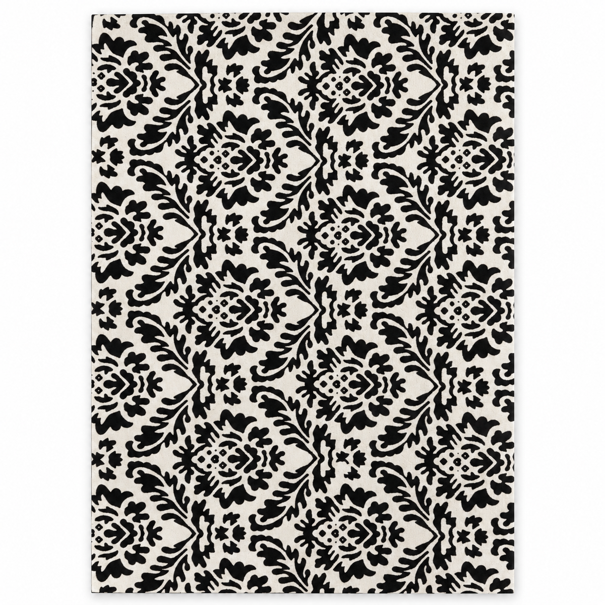 Black/Cream Damask Velvet | A4 Craft Sheets | 2PK