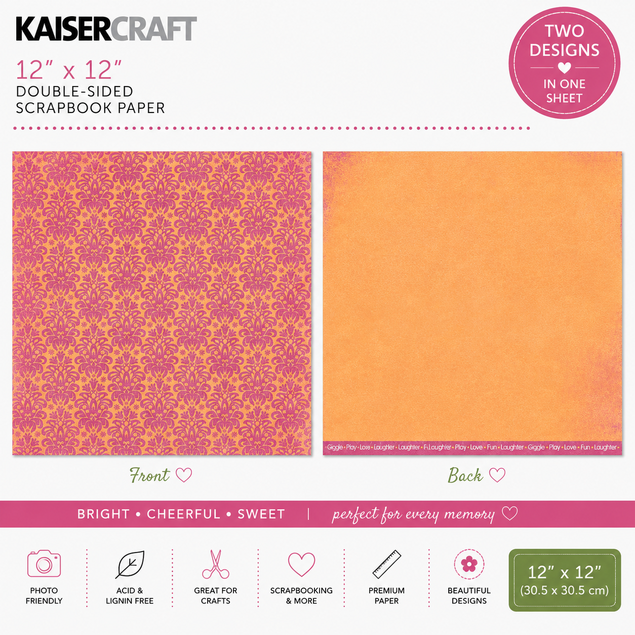 KAISERCRAFT | Candy Lane | Raspberry Fizz