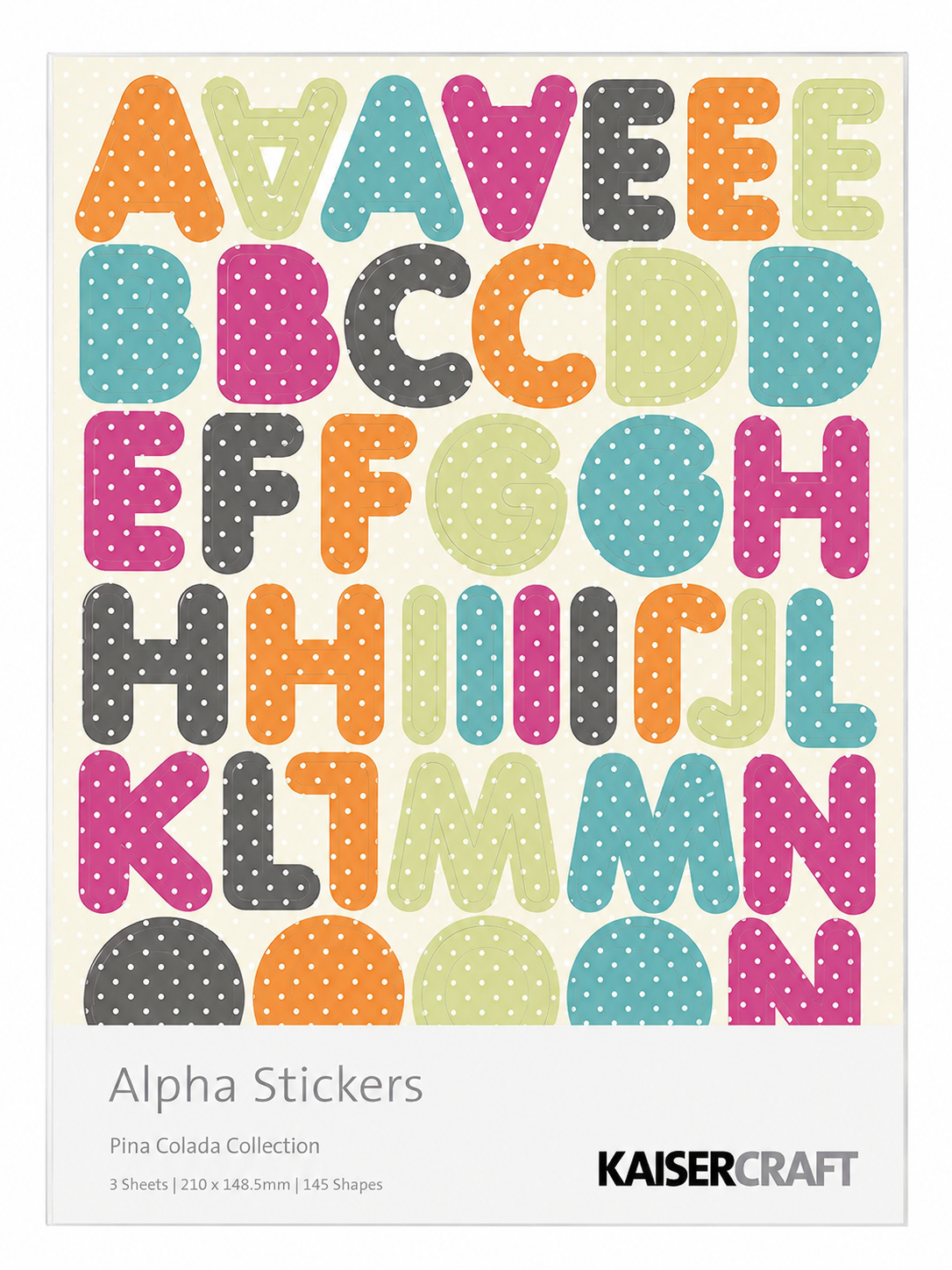 KAISERCRAFT | Pina Colada | Alpha Stickers