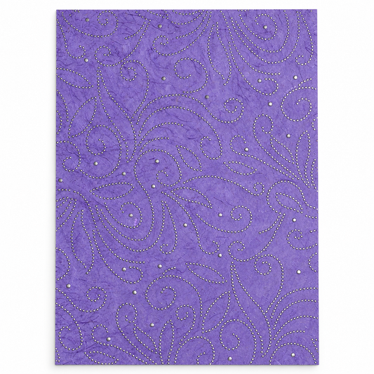 Purple & Silver Swirl Craft Paper