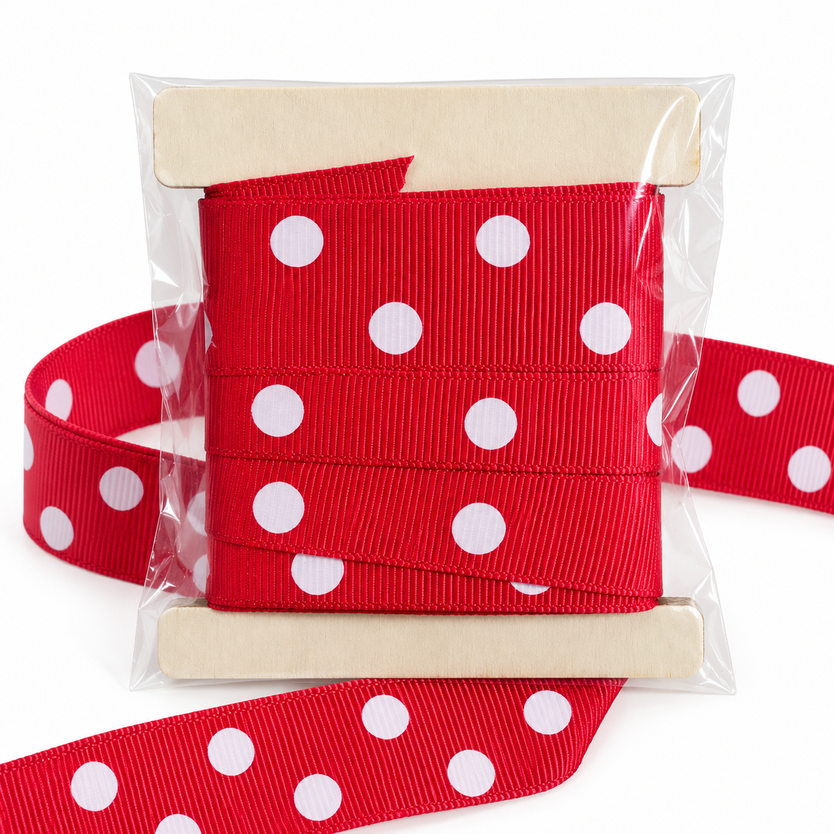 Ribbon | Red & White Polka Dot Grosgrain