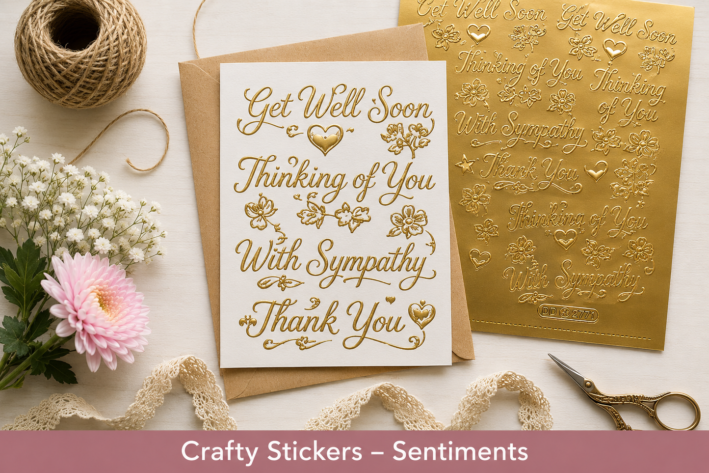 Crafty Stickers - Get Well