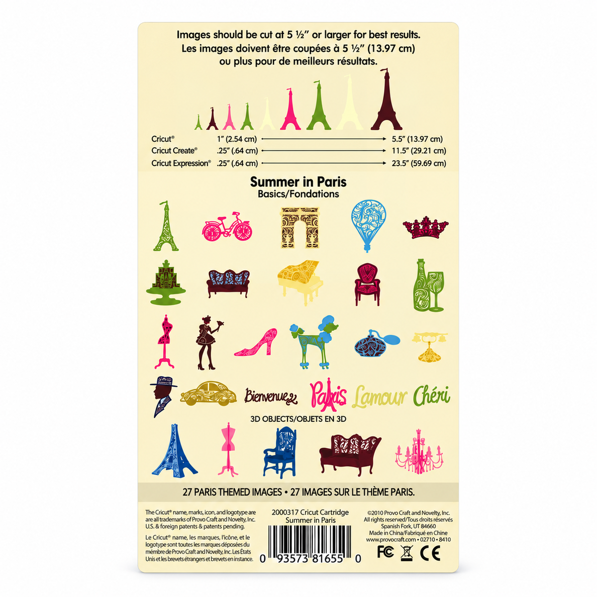 Cricut Cartridge | Summer in Paris