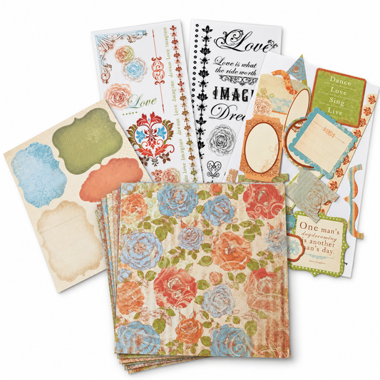 Vintage Rose Scrapbooking Kit