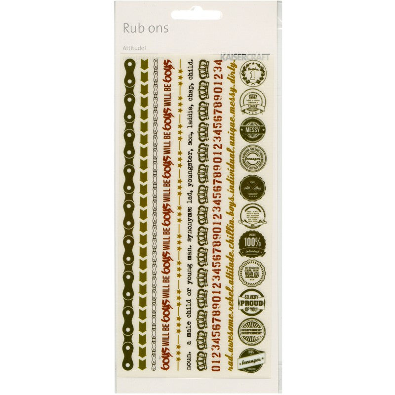KAISERCRAFT | Attitude | Rub ons