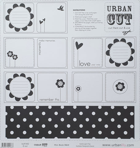 Urban Lily | Cut Collection | Mini Book B&W