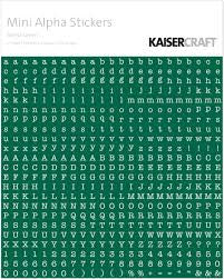 KAISERcraft | Mini Alpha Stickers | Forest Green