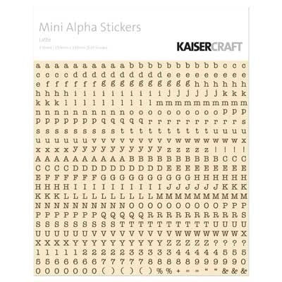 KAISERcraft | Mini Alpha Stickers | Latte